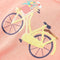 Kindershirt fiets 92 neonkoraalkleurig