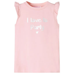 Kindershirt met ruches aan de mouwen 104 lichtroze