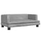 Kinderbank 80x45x30 cm fluweel lichtgrijs