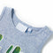 Kindertopje 140 gemleerd blauw