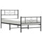 Bedframe met hoofd- en voeteneinde metaal zwart 90x200 cm
