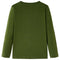 Kindershirt met lange mouwen helmprint 104 donkerkakikleurig