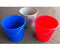 Emmer 10 L met stalen hengsel blauw (set van 2)