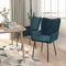 Eetkamerstoelen 2 st fluweel blauw