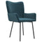 Eetkamerstoelen 2 st fluweel blauw