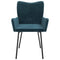 Eetkamerstoelen 2 st fluweel blauw