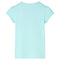 Kindershirt 116 lichtzeeblauw