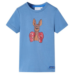 Kindershirt met korte mouwen 92 middenblauw