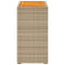 Tuinbijzettafel met houten blad 60x40x75 cm poly rattan beige