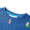 Kindershirt 104 gemleerd donkerblauw