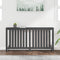 Radiatorombouw 169x19x84 cm massief grenenhout grijs