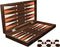 Klassiek Ebbenhouten backgammon bordspel - XXL 48cm