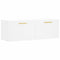 Wandkast 100x36,5x35 cm bewerkt hout wit