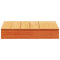 Zandbak met deksel 111x111x19,5 cm massief grenenhout wasbruin