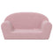 Kinderbank 2-zits zacht pluche roze