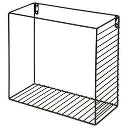 Duraline Wandopbergrek met ronde lijnen 26,5x26,5x12,5cm Zwart