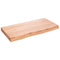 Wastafelblad 80x40x6 behandeld massief hout lichtbruin