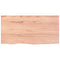 Wastafelblad 80x40x6 behandeld massief hout lichtbruin