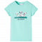 Kindershirt met hondenprint 140 lichtmintkleurig