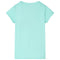 Kindershirt met hondenprint 140 lichtmintkleurig