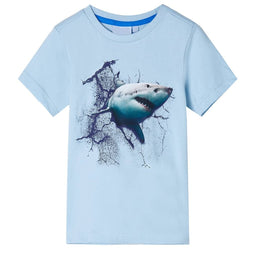 Kindershirt 104 lichtblauw