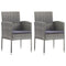 Tuinstoelen 2 st poly rattan antraciet