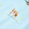 Kindershirt 128 gemleerd lichtblauw