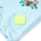 Kindershirt 128 gemleerd lichtblauw