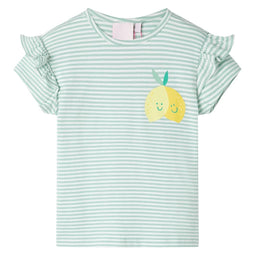 Kindershirt 128 mintkleurig