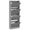 Schoenenkast 60x21x163,5 cm bewerkt hout grijs sonoma eiken