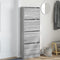 Schoenenkast 60x21x163,5 cm bewerkt hout grijs sonoma eiken
