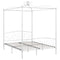 Hemelbedframe metaal wit 160x200 cm
