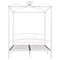 Hemelbedframe metaal wit 160x200 cm