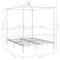 Hemelbedframe metaal wit 160x200 cm