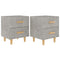 Nachtkastjes 2 st 40x35x47,5 cm betongrijs