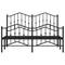 Bedframe met hoofd- en voeteneindemetaal zwart 135x190 cm