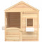 Speelhuis met afsluitbare deur en bloempotten massief vurenhout