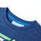 Kindershirt 128 gemleerd donkerblauw