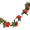 Kunstbloemslingers 6 st 240 cm rood