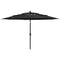Parasol 3-laags met aluminium paal 3,5 m zwart