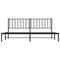 Bedframe met hoofdbord metaal zwart 193x203 cm