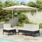 Tuinstoelen 3 st met kussens poly rattan zwart