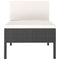Tuinstoelen 3 st met kussens poly rattan zwart