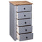Dressoir Panama Range 46x40x89 cm grenenhout grijs