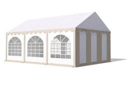 Classic Plus Partytent PVC 5x5x2 mtr in Wit-Zandkleur