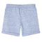 Kindershorts met trekkoord 116 gemleerd blauw