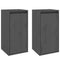 Wandkasten 2 st 30x30x60 cm massief grenenhout grijs