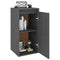 Wandkasten 2 st 30x30x60 cm massief grenenhout grijs