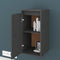 Wandkasten 2 st 30x30x60 cm massief grenenhout grijs