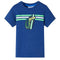 Kindershirt 140 gemleerd donkerblauw
